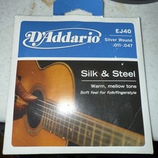 D'Addario EJ40 Silk Steel Folk Acoustic Guitar Strings .011-.047