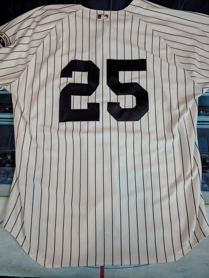 Camiseta deportiva MLB Majestic auténtica New York Yankees Teixeira 2009 parche estadio talla 54 Foto 2 de 3