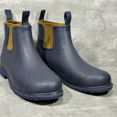 Merry People Bobbi Blue Tan Pull On Ankle Rain Boot Size EU 43