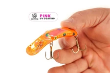 YAKIMA FLORESCENT BLACK 3.5" MAG LIP - MAD SCIENTIST TACKLE PINK UV COATING