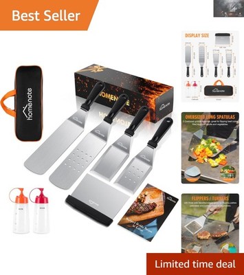 8-Piece Griddle Accessories Kit for Ultimate Outdoor BBQ & Teppanyaki Experience