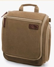 D D Wanderlust Hanging Travel Toiletry Bag for Men and Medium, Light Brown