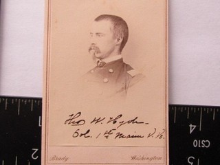 7th Maine Inf. & 1st Maine V. V. Colonel Thomas Worcester Hyde signed cdv photo