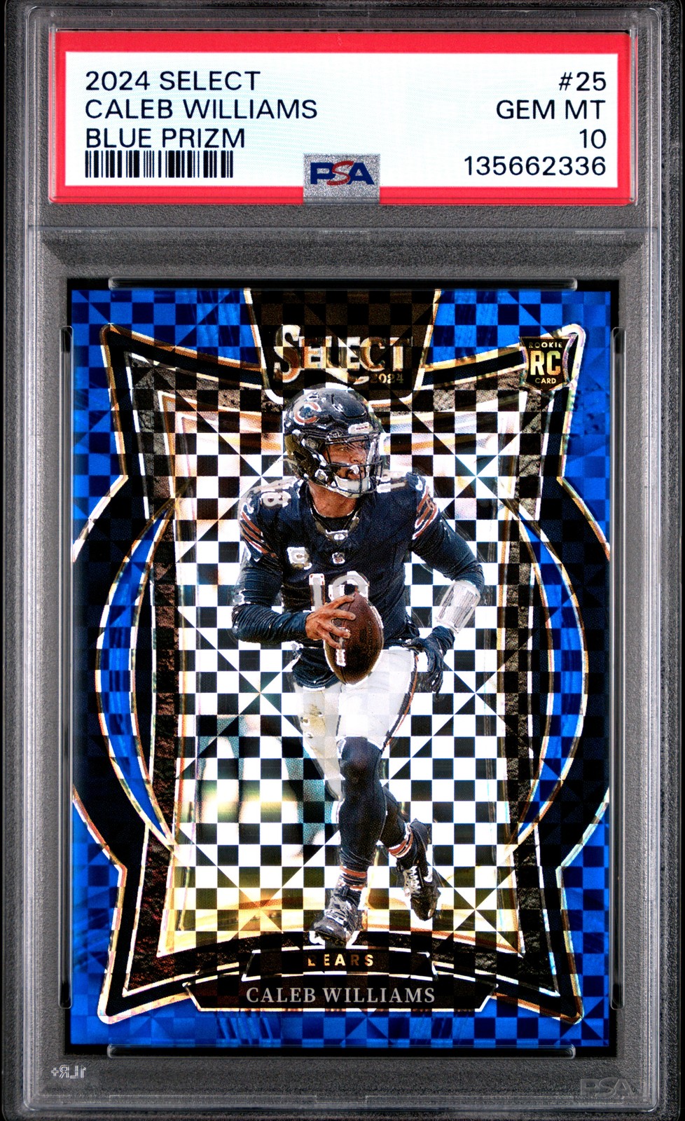 2024 PANINI SELECT BLUE PRIZM #25 CALEB WILLIAMS 174/249 PSA 10