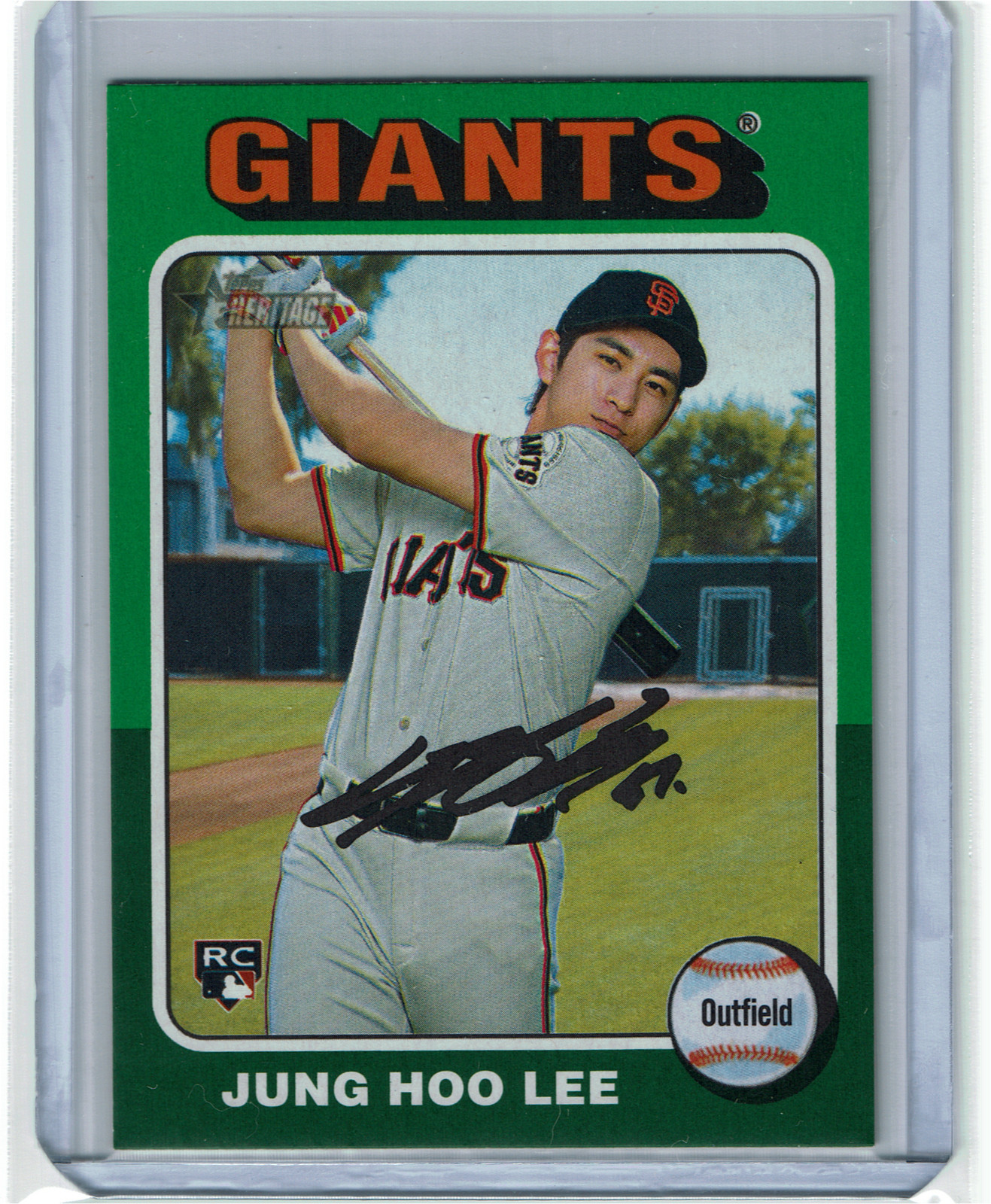 2024 Topps Heritage High Number - Jung-Hoo Lee #545 Green Border (RC)