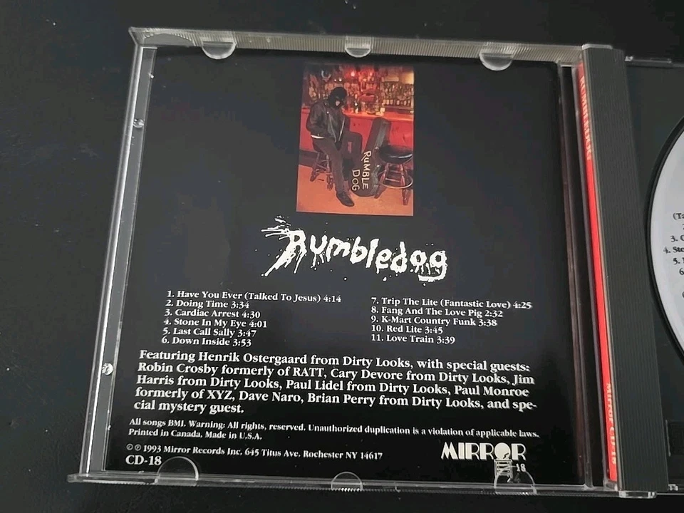 Rare Rumbledog CD 1993 Mirror Records Ratt Robbin Crosby Hard Rock BEST$$ Foto 3 de 4