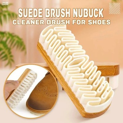 New Saphir Natural Crepe Wood Brush Tool For Cleaning Suede & Nubuck 1pcs