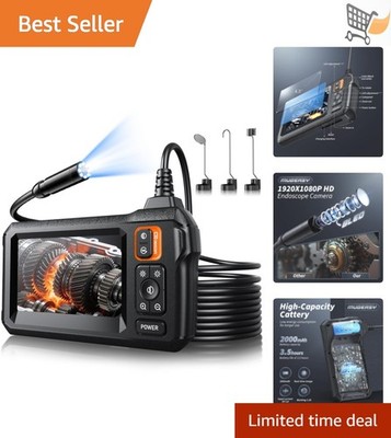 Endoscope Camera with Light 4.3 inch HD IPS Screen Waterproof Sewer Inspectio...