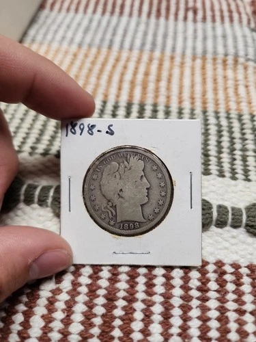 1898-S Barber Half Dollar 50C Silver Coin
