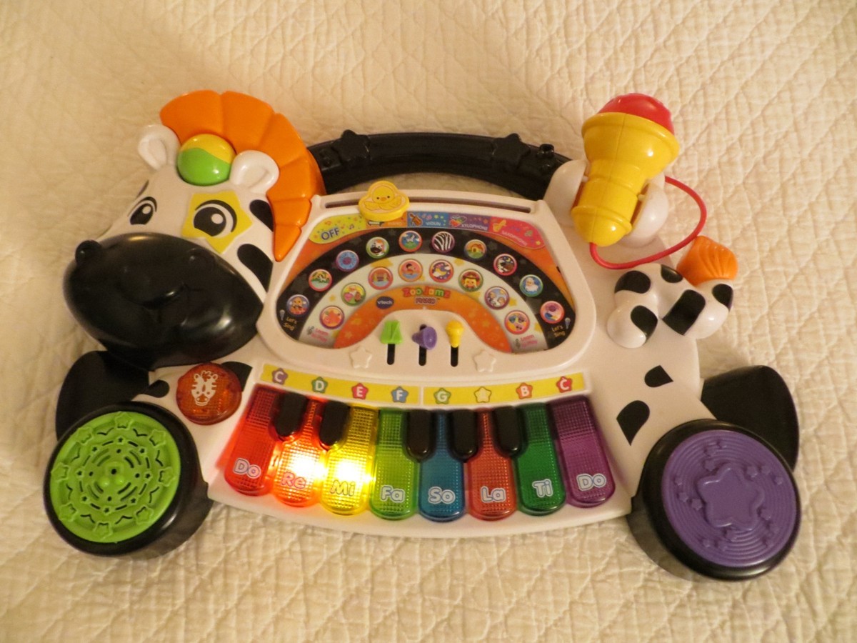 VTech Zoo Jamz Piano Zebra Toddler Learning Toy Lights & Sounds