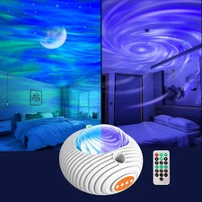 Star and Aurora Night Light, Dual Effect Moon Galaxy Projector for Bedroom, 1...
