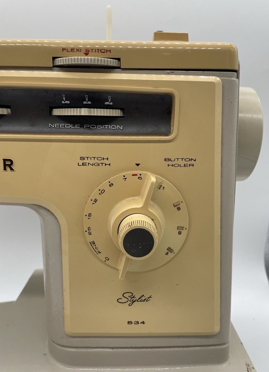 Singer Stylist 534 Vintage Sewing Machine W Pedal & Case Tested | eBay