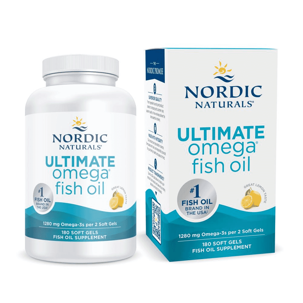 Nordic Naturals Ultimate Omega, 1280mg Lemon Flavor - 180 softgels