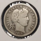 1915-S BARBER DIME -- sharp Very Good+ (VG+)
