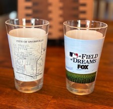 (2) 2022 Field of Dreams Game Pint (16oz) Glasses *NEW, NEVER USED* Cubs Reds
