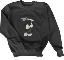 MICKEY MOUSE V FOR VENDETTA DISOBEY SWEATSHIRT Novelty Parody Anonymous Mask 249
