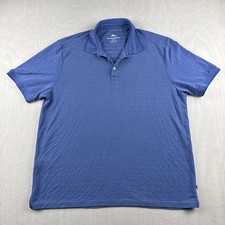 Tommy Bahama Blue Striped Marlin Polo Golf Shirt Men's Size XL Model Poly Blend