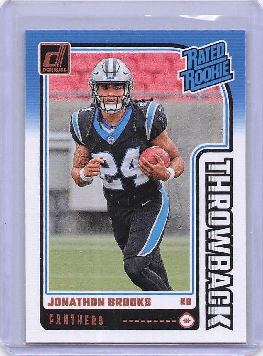 2024 Donruss #27 Jonathon Brooks Rated Rookies Throwback / Carolina Panthers