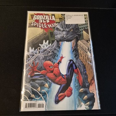 Godzilla Vs. Spider-Man Greg Land Cover (Marvel Comics June 2025)