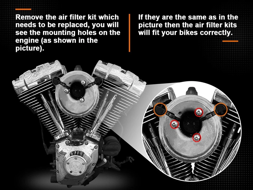 For Harley Twin Softail Dyna Fat Boy Bob Touring Cone Air Cleaner Intake Filters - Image 2 of 4