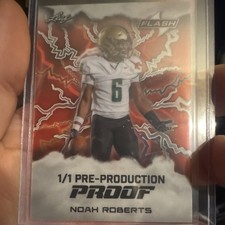 Leaf Flash Noah Roberts Pre-Production Proof 1/1 Football Trading Card