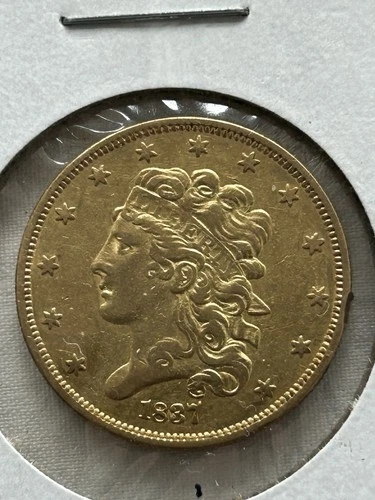 1837 Liberty Head $5 Gold Half Eagle Business Strike Pre-1933 US Coin