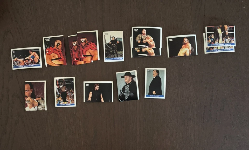 LOTE de 55 pegatinas Diamond WWF Superstars (1991), sin usar y muy raras Foto 2 de 2