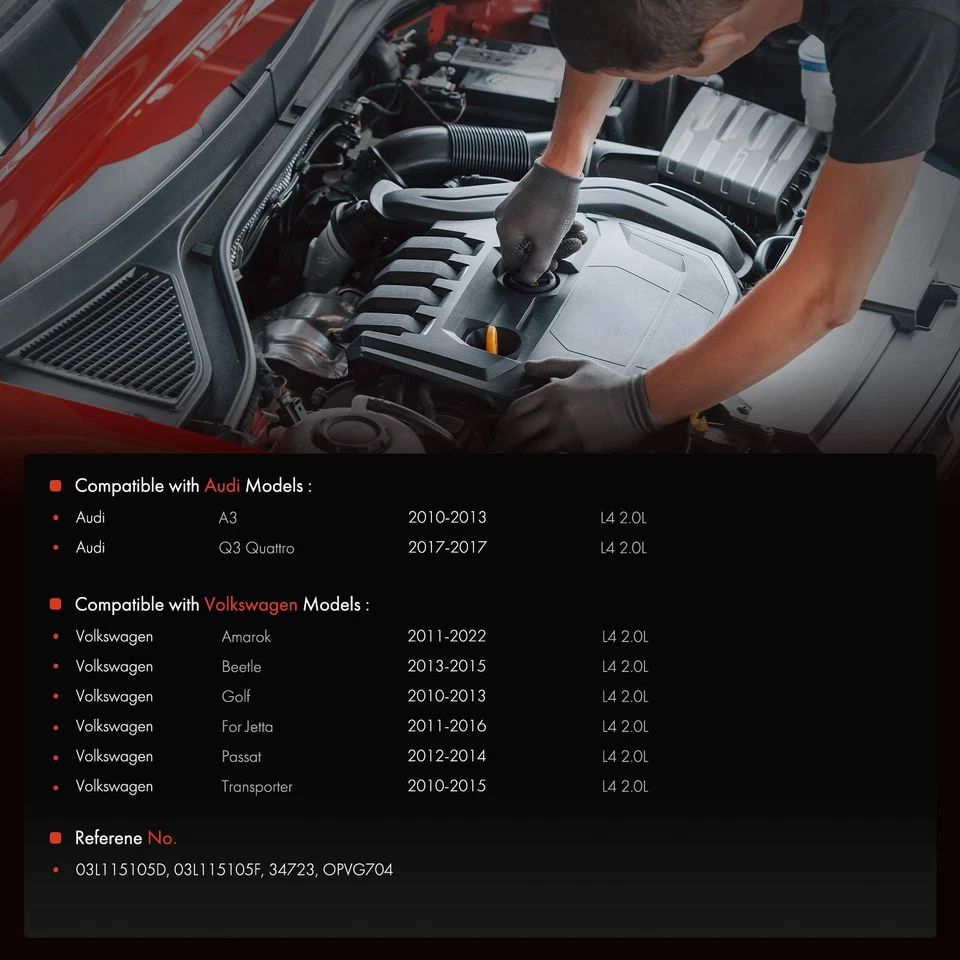 Engine Oil Pump for Volkswagen Jetta 2011-2016 Passat 2012-2014 Golf Beetle Audi - Image 2 of 4