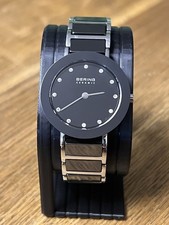 BERING Ceramic Damen-Uhr – Schwarz/Silber – NEUE Batterie – Wie neu!
