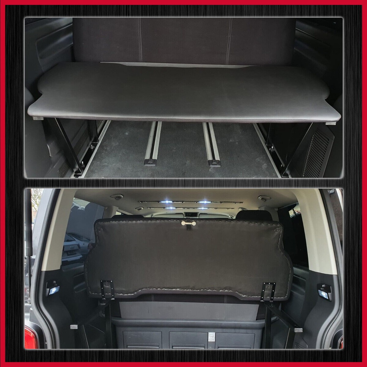 Multiflexboard inkl. Konsolen & Klappmatratze Set für VW T5 T6 T6.1 Multivan