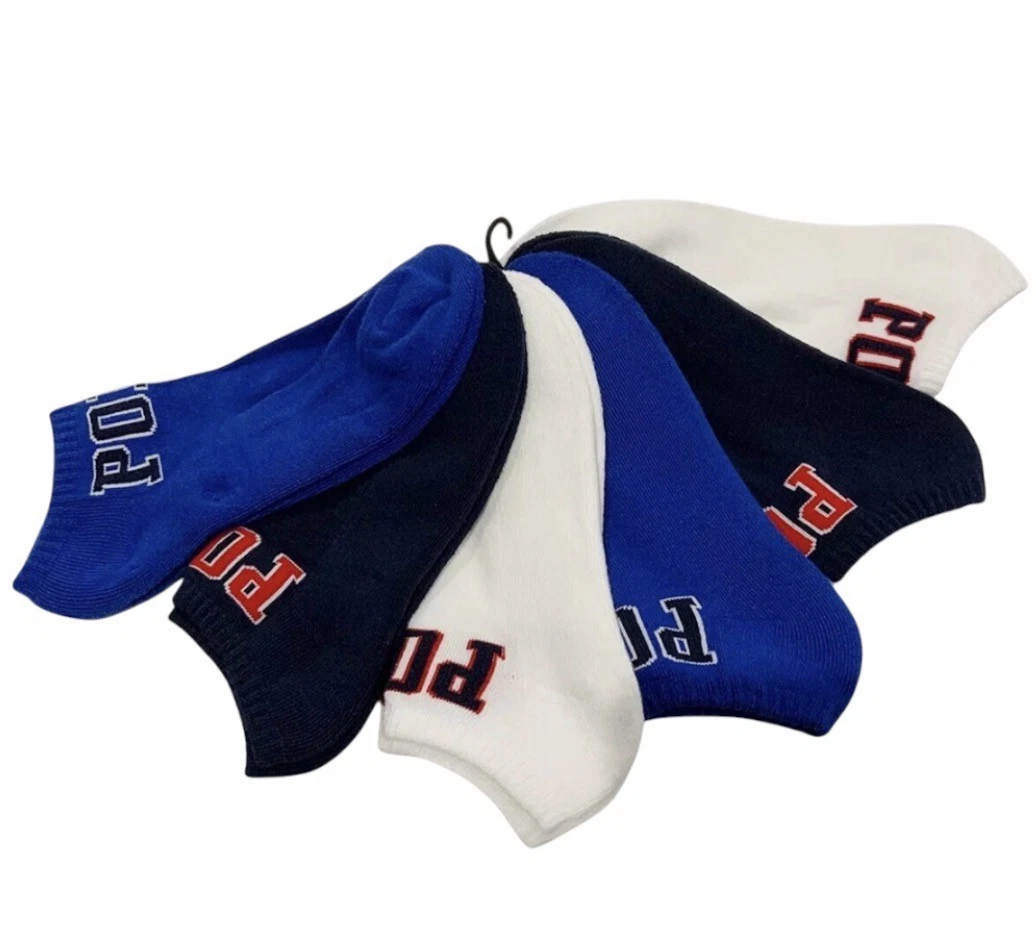 Polo RALPH LAUREN Classic Sport Low Cut Socks Men's Size 6-12 6-Pack