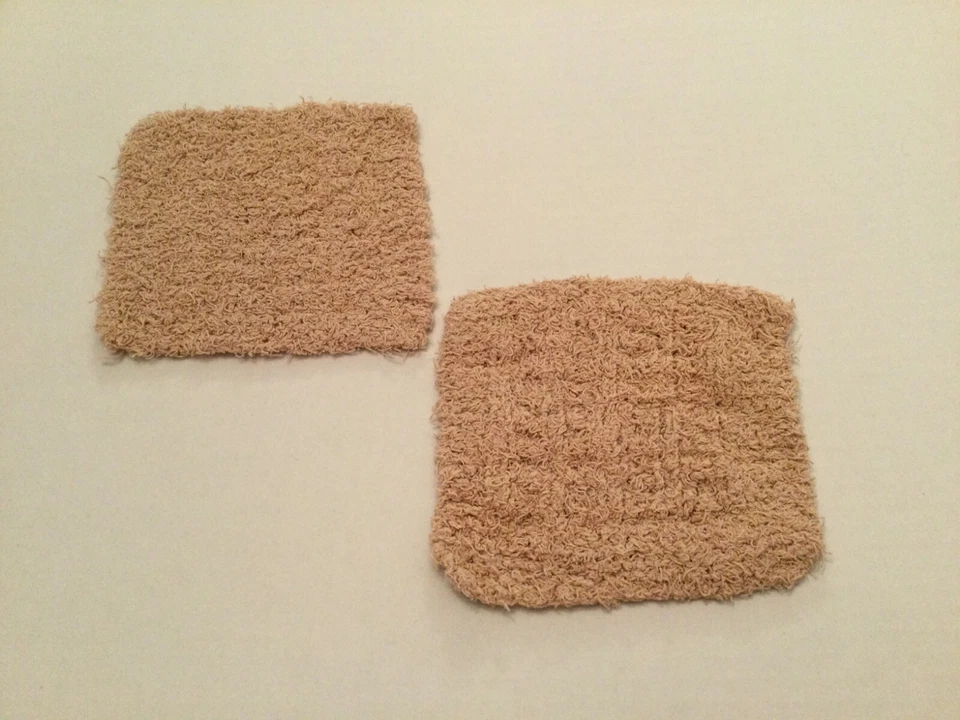 HILO EXCRETANTE agarres y paños de cocina - tejido a mano - tostado - marrón - marrón claro Foto 2 de 3