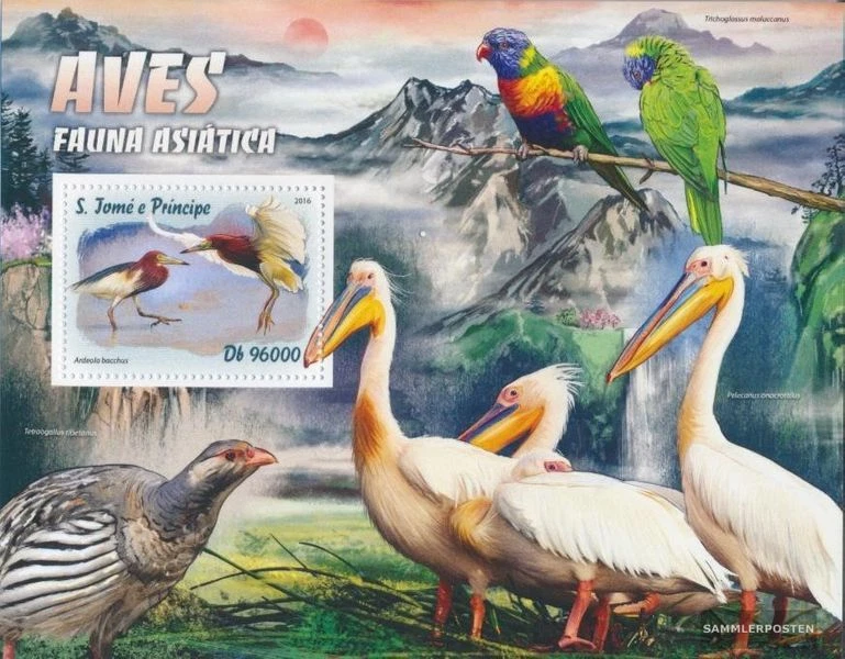 Sao Tome e Principe bloc-feuillet 1201 neuf avec gomme originale 2016 Oiseaux - Photo 1/1