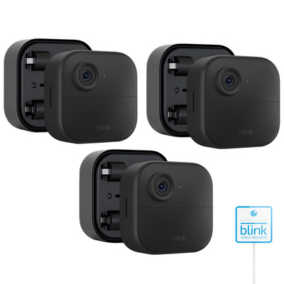Blink Outdoor 4 Camera w/ Battery Pack, Wire-Free, 2-Way Audio, Motion Detect
