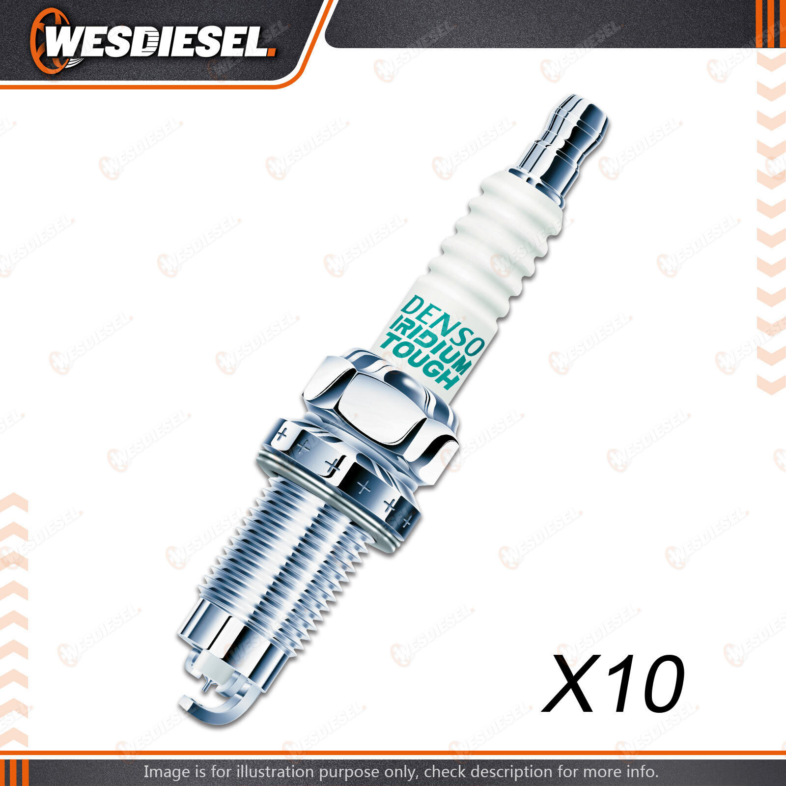 10 Pcs Denso Spark Plugs Reference NGK IFR7U IFR7X8G PFR7BD PFR7ZTG | eBay