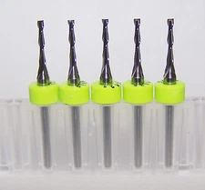 (5) 1/16" (.0625") 2 FLUTE CARBIDE ENDMILLS - LONG FLUTE  .375" 1600Q0625.375A1