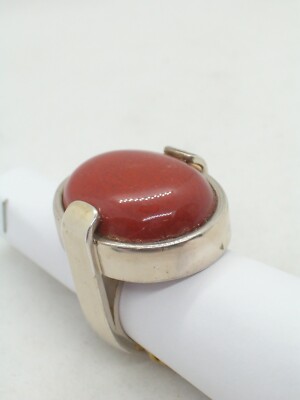 RING in SILVER 925 with Natural JASPER RED Cabochon for Woman Cozzi Gioielli