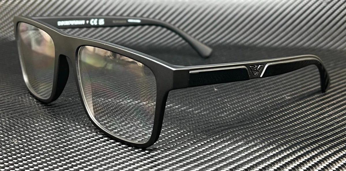 EMPORIO ARMANI EA4115 58011W Rectangle Matte Black Clear 54 mm 