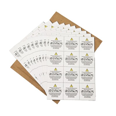 120Stk Deutsche Sicherheitshinweise Aufkleber Etiketten für Kerzen DIY
