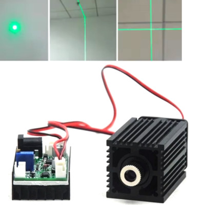 Adjustable focus 520nm 800MW/1W Green Dot/Line/Cross laser module engraving TTL