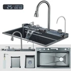 Flying Rain Stainles Steel Watefall Kitchen Sink Faucet Household Workstation