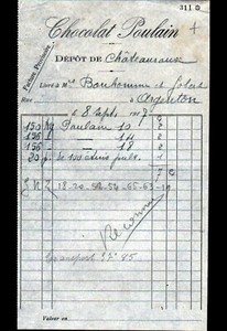 Chateauroux Blois 36 41 Depot De Chocolaterie Chocolat Poulain En 1917 Ebay