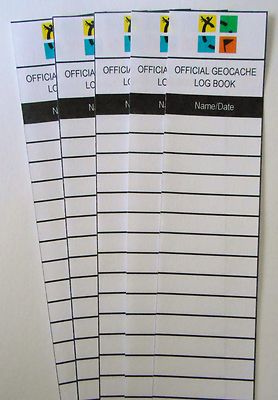 5 Official Geocaching Log books size 1 inch Free Shipping