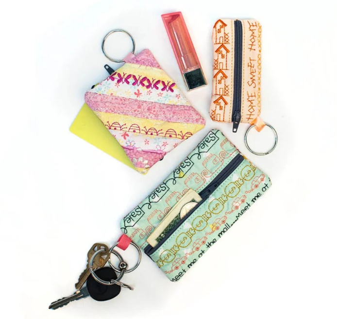 Crazy Stitch Keychain BagsProjects Anita Goodesign Embroidery Machine