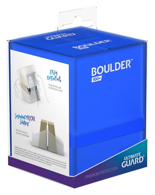 Ultimate Guard Boulder 100+ Deck Case Blue SAPPHIRE Holds Double Sleeved Cards