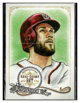 Bryce Harper 2017 Topps Gypsy Queen #GQAR-BH2 Hand-Drawn Art Reproduction