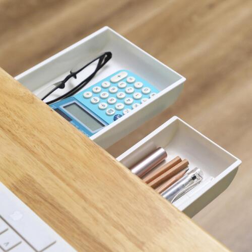 Self Stick Pencil Tray Desk Table Storage Drawer Organizer Under Box Desk♻ - Picture 1 of 14