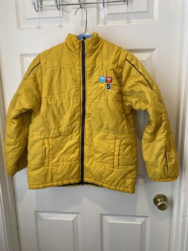 Vintage 90s Y2k Sesame Street Puffer Coat Large Boys Small Mens Womens - Picture 1 of 3