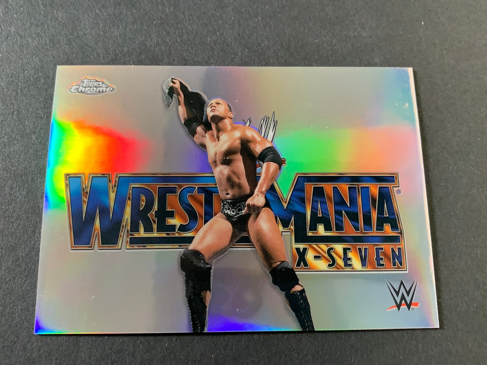2025 Topps Chrome WWE Mania Legend #MNA-TR The Rock SSP Case Hit
