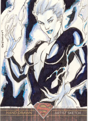 2013 DC Superman The Legend Sketch Card Lagunsad Live Wire